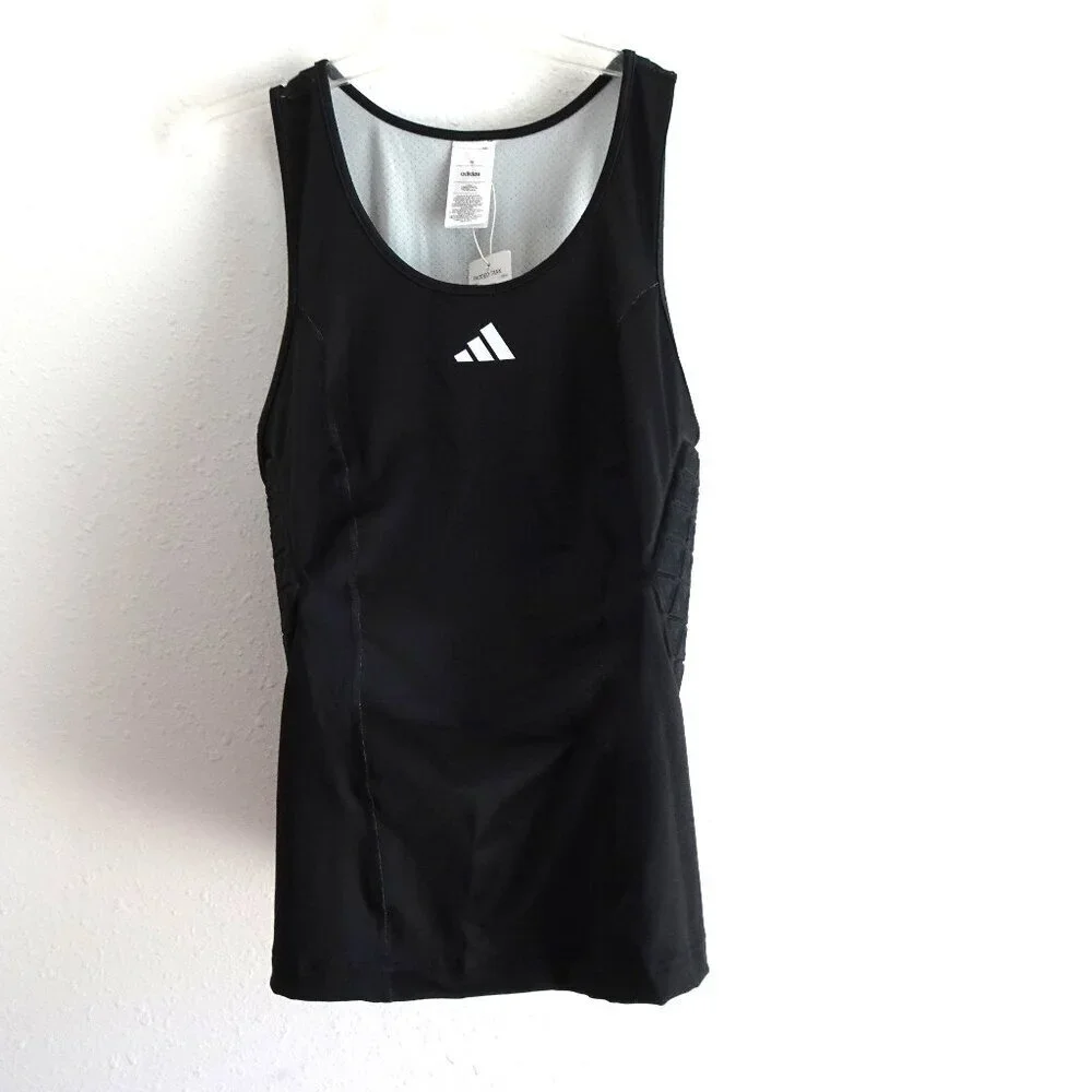 Adidas Padded Tank Top Aeroready Athletic Men's Size 3XL Black Basketball Sports